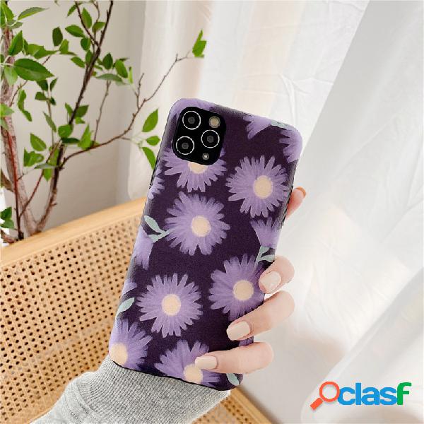 Purple Daisy Phone Caso Flower Phone Caso para iPhone