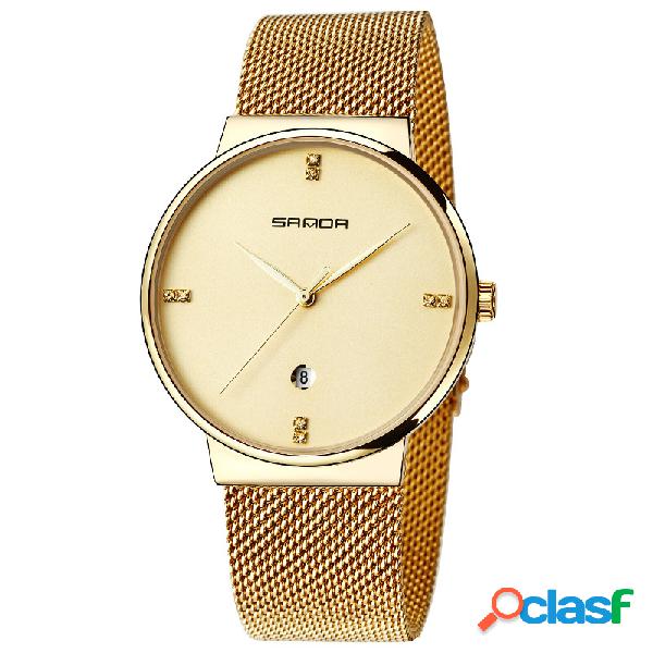 Reloj de pulsera de cuarzo para hombre Reloj redondo de