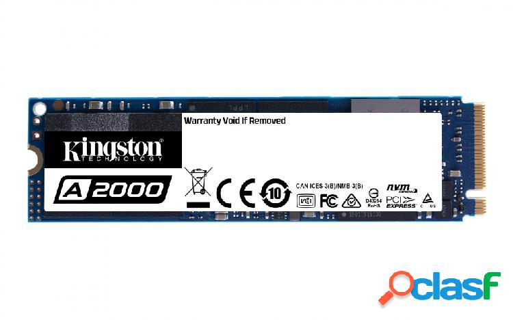 SSD Kingston A2000 NVMe, 500GB, PCI Express 3.0, M2 -