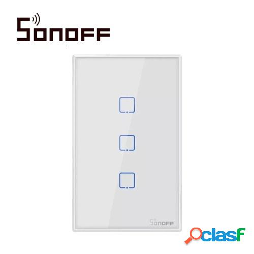 Sonoff Interruptor de Luz Inteligente T2US3C, 3 Botones,