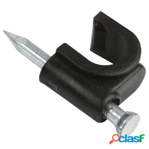 Steren Grapa para Cable 200-960N, 7mm, Negro, 100 Piezas