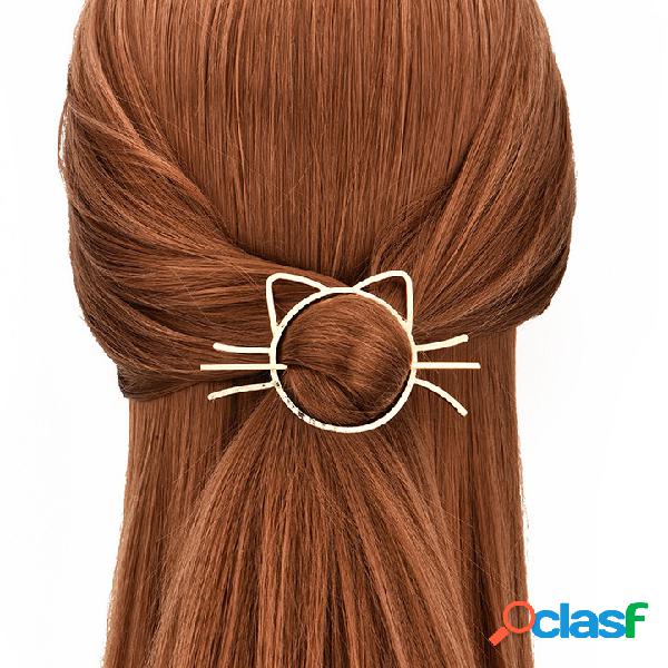 Sweet Hollow Cat Horquillas para el cabello Clips de oro