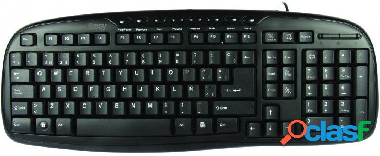 Teclado Easy Line 993384, Alámbrico, USB, Negro (Español)