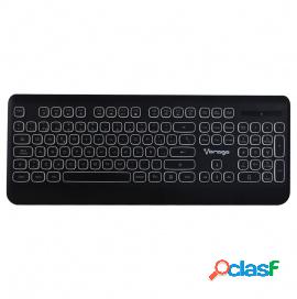 Teclado Vorago KM-201, RF Inalámbrico, Negro (Español)
