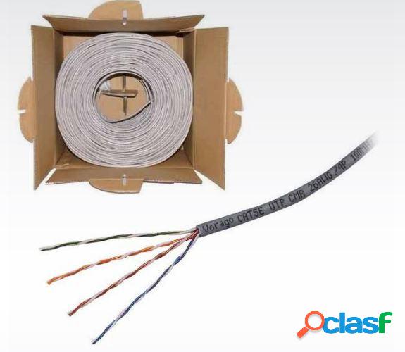 Vorago Bobina de Cable Cat5e UTP, 305 Metros, Gris