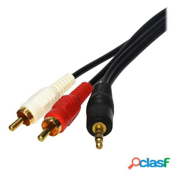 X-Case Cable 3.5mm Macho - 2x RCA Macho, 7.5 Metros, Negro