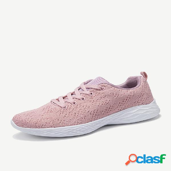 Zapatos casuales para correr con cordones de malla de aire