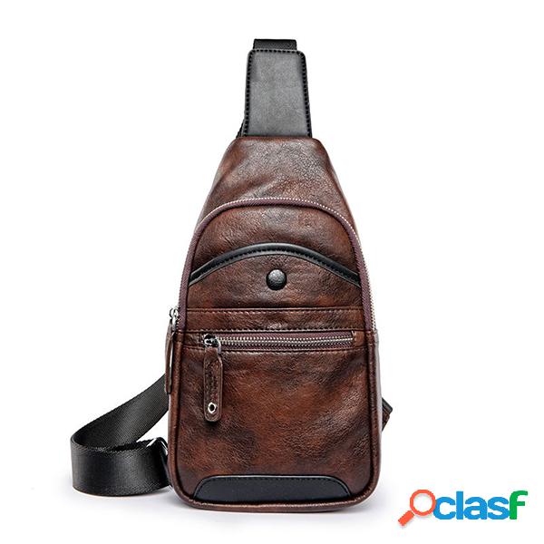 vendimia Casual Chest Bolsa Sling Bolsa Crossbody Bolsa Para