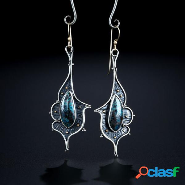 vendimia Plateado Symmetry Little Swan Pendientes Colorful