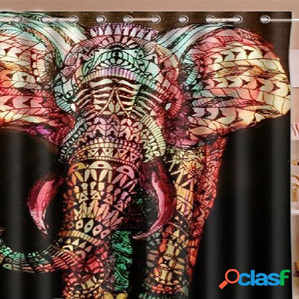 180 * 180cm Colorful Elefante Patrón Tela Impermeable