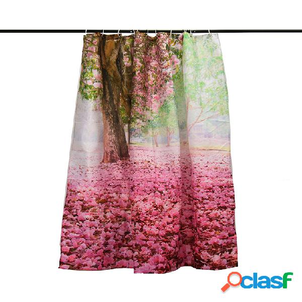 180x180cm Cherry Blossom 3D Fashion Patrón Tela Impermeable