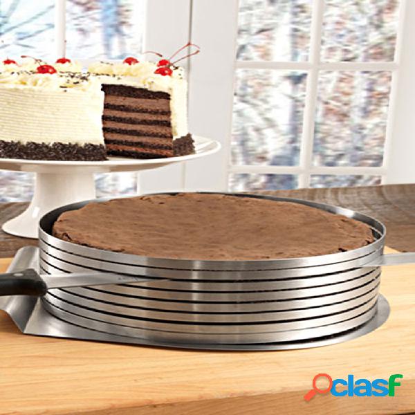 20cm Rebanada ajustable en capas Anillo redondo de acero