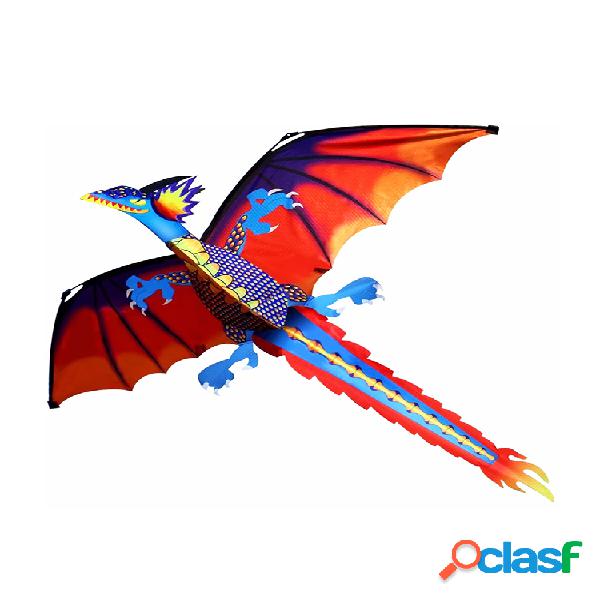 3D Dragón Kite 140 * 120 cm de una sola línea con cola al