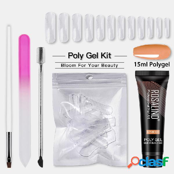 5PCS Poly Uña Gel Kit Professional Uña Art Diseño