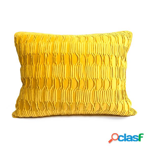 Almohada de sofá de color sólido, funda de cojín de