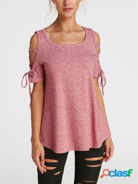 Camisetas con cuello redondo de manga corta y cuello redondo