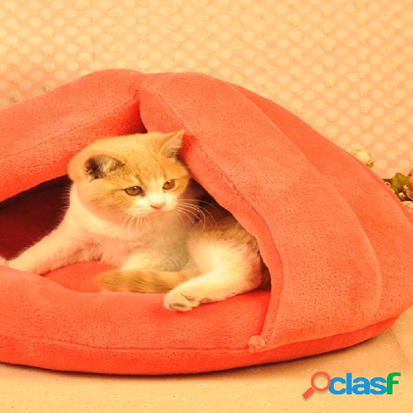 Cat Perro House Puppy Sleeping Bed Cojín Mat Pad Cave Pet