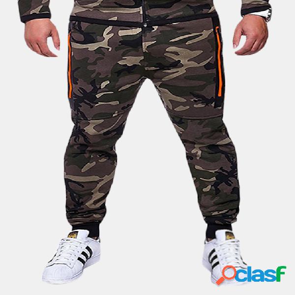 Cintura elástica con cordón de camuflaje para hombre