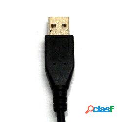 Code Cable USB A Macho - USB A Macho, 1.8 Metros, Negro
