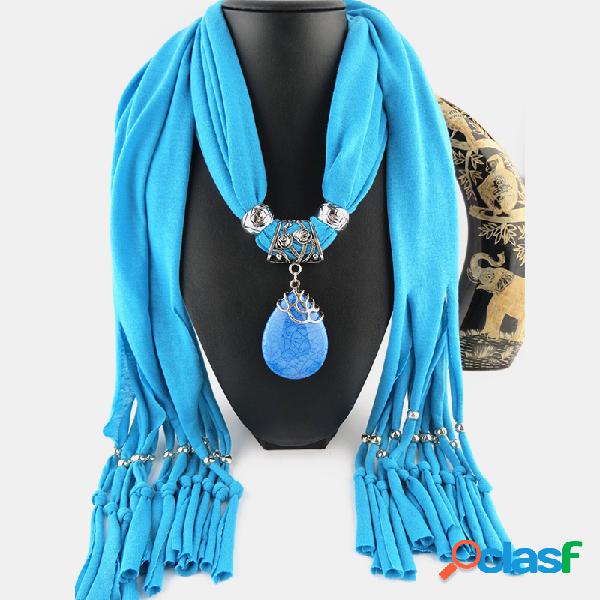 Collar de múltiples capas de Dacron bohemio hecho a mano en