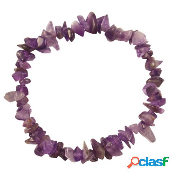 Cristal Irregular Multicolor Beads Estiramiento Brazalete