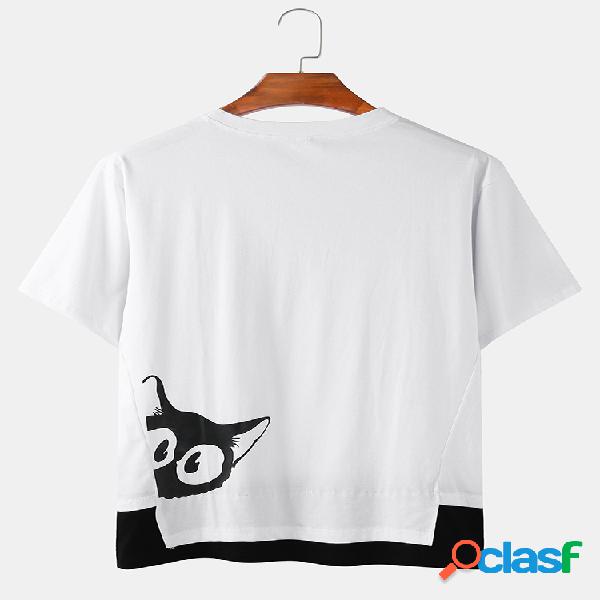 Dibujos animados para hombre Gato Imprimir Playeras