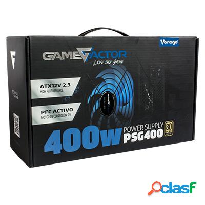 Fuente de Poder Game Factor PSG400 80 PLUS Bronze, 20+4 pin