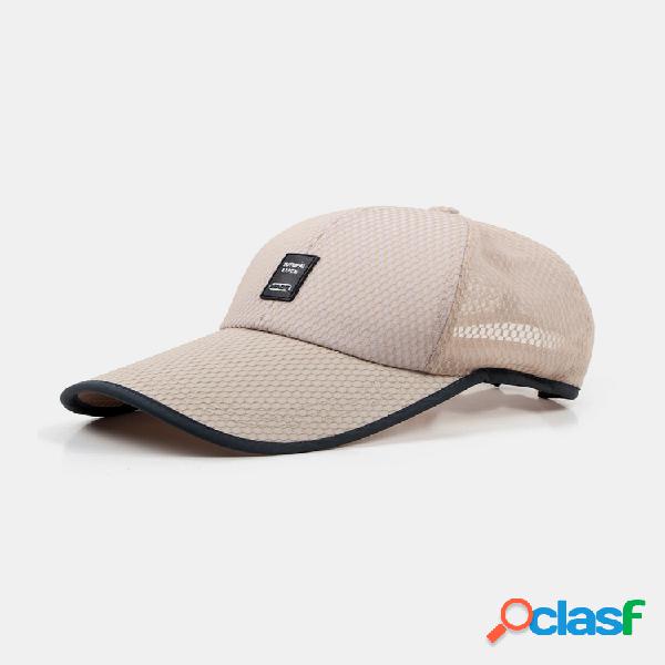 Gorra de béisbol con visera de malla acrílica de verano