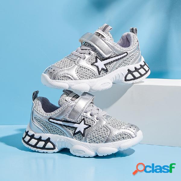 HOBIBEAR Unisex Kids Mesh Splicing Meteor Patrón Soft Suela