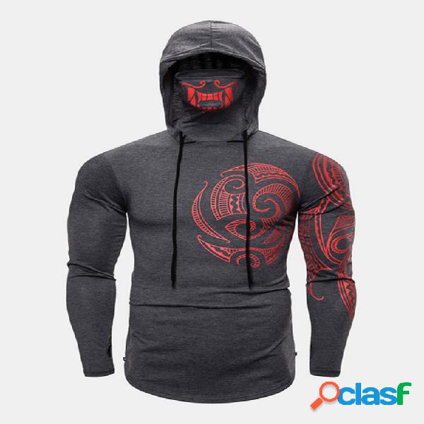 Hombre Algodón Patrón Estampado Elástico Cremallera