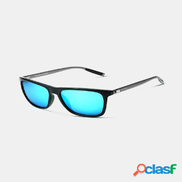 Hombre Classic Gafas de sol polarizadas cuadradas brillantes