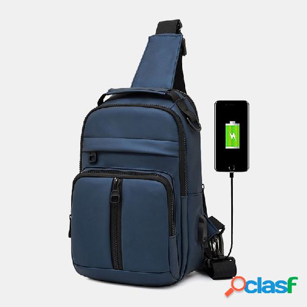 Hombre Dacron Multi-pocket Multi-carry USB Charging