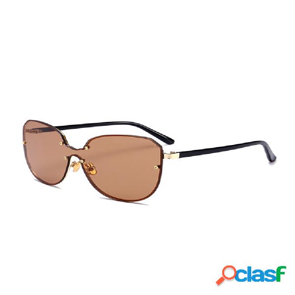 Hombre Mujer HD Gafas de sol Face Thin Big Caja De Gafas