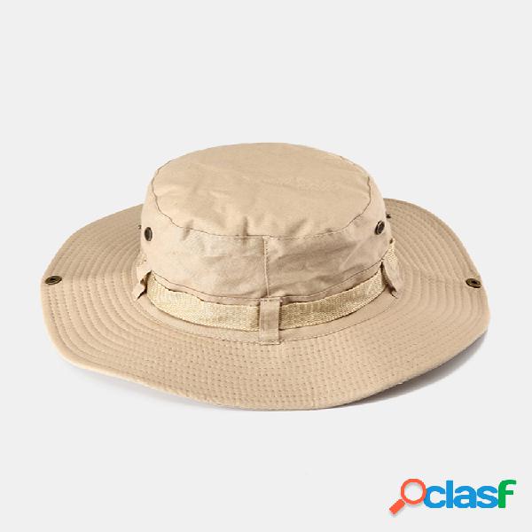 Hombres Mujer Exteriores pesca Cubo Sombrero Visera plegable