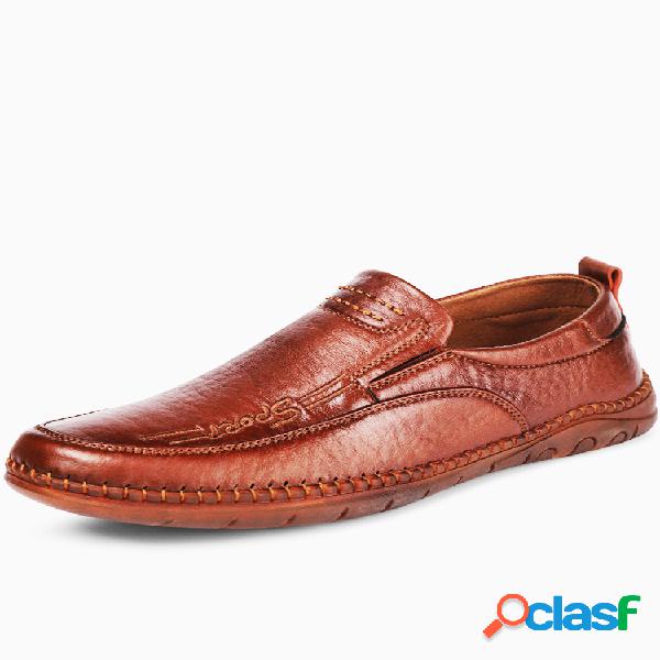Hombres Old Peking Style Hand Stiching Transpirable Soft