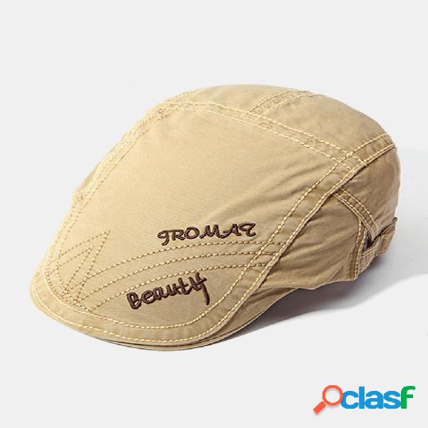 Hombres Otoño Rayas Parasol Boina de algodón Gorra de