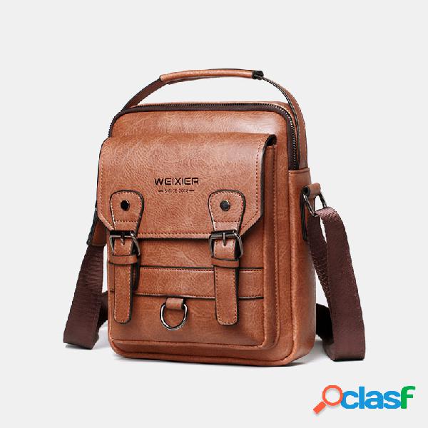 Hombres Solid Business Messenger Bolsa Crossbody Bolsa