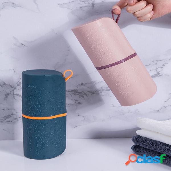 Juego de tazas de lavado de viaje Cilindro de dientes Taza
