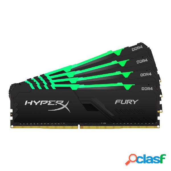 Kit Memoria RAM HyperX Fury RGB DDR4, 2666MHz, 64GB (4 x