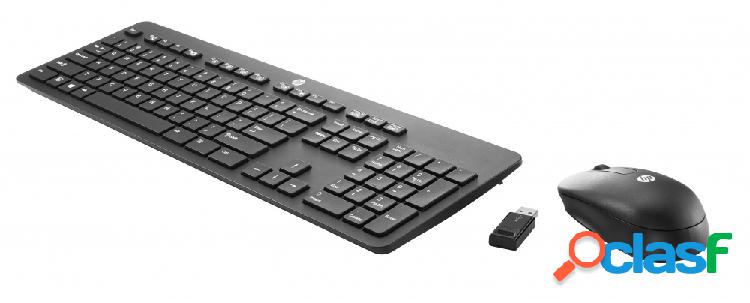 Kit Teclado y Mouse HP T6L04AA, Inalámbrico, USB, Negro