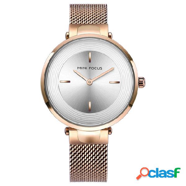 MINI FOCUS Reloj de pulsera de moda Correa de acero