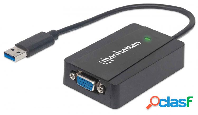 Manhattan Adapatador USB 3.0 Macho - SVGA Hembra, Negro