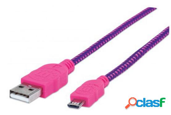 Manhattan Cable USB 2.0 A Macho - Micro USB 2.0 B Macho, 1