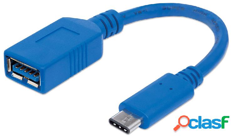 Manhattan Cable USB 3.1 C Macho - USB 3.0 A Hembra, 15cm,