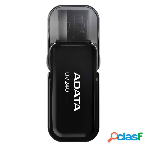 Memoria USB Adata UV240, 16GB, USB 2.0, Negro