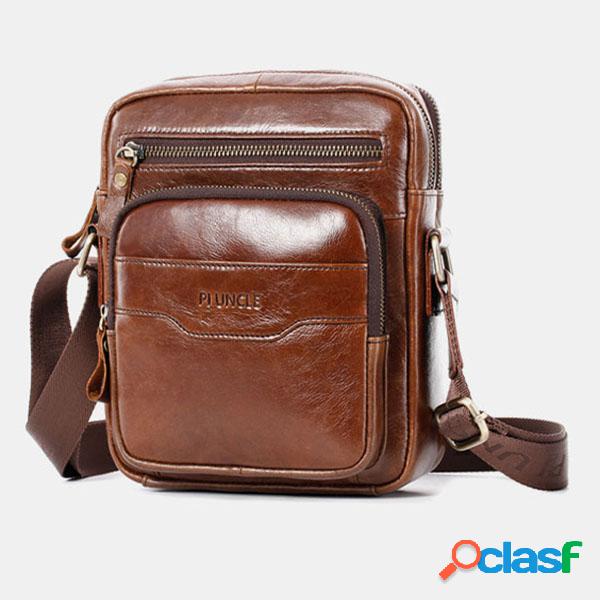 Men Casual Genuine Leather Crossbody Bag