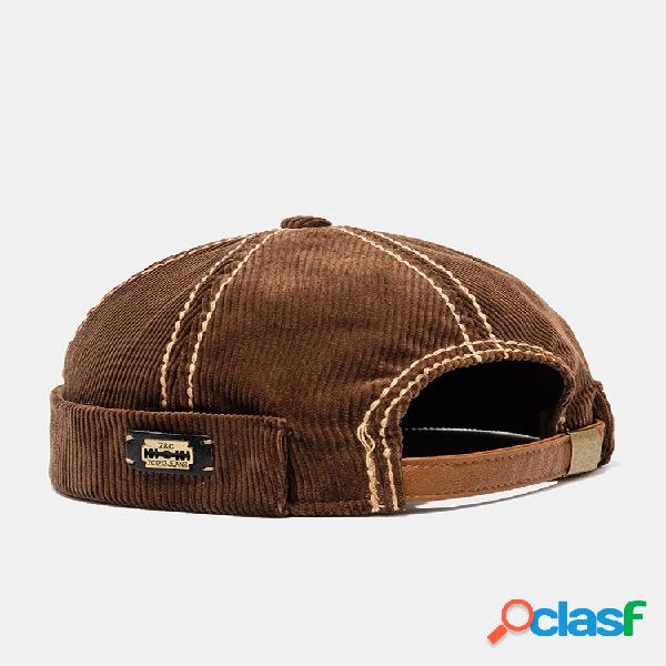 Men & Mujer Pana ajustable Cráneo Gorras Hombre Sombrero