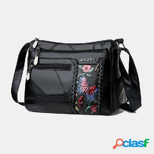 Mujer Bandolera informal de flores macizas Bolsa