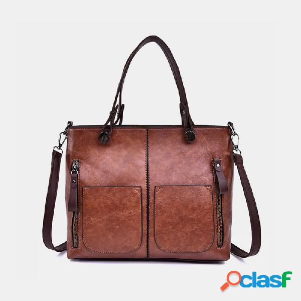 Mujer Bolso Casual Hombro de compras sólido Bolsa