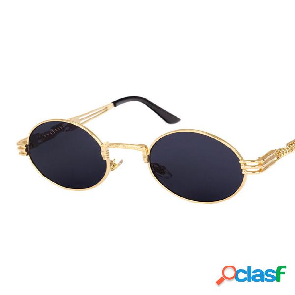 Mujer Classic Gafas de sol Steampunk redondas góticas